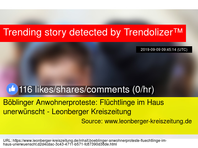 Boblinger Anwohnerproteste Fluchtlinge Im Haus Unerwunscht